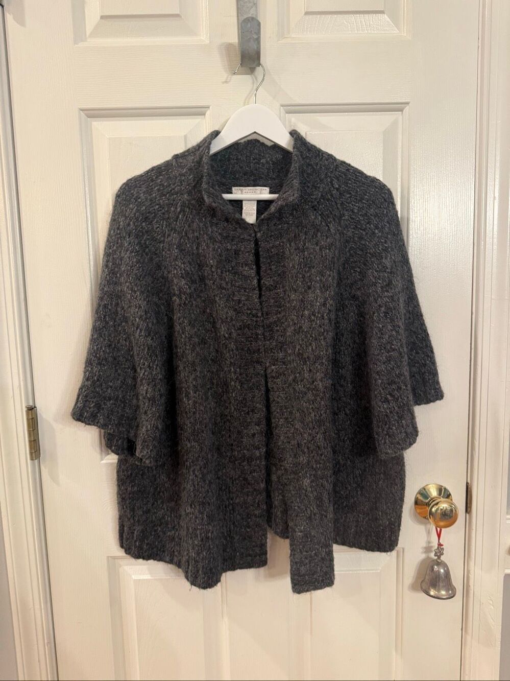 Sarah Spencer Gray Alpaca Blend Soft Drop Sleeve Cardigan Sweater sz 2X EUC